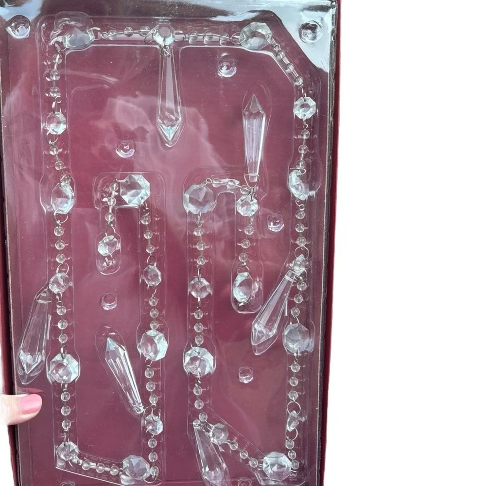 Vintage Discontinued Pottery Barn Chandelier Clear Glass Garland 60 Inches NEW‎